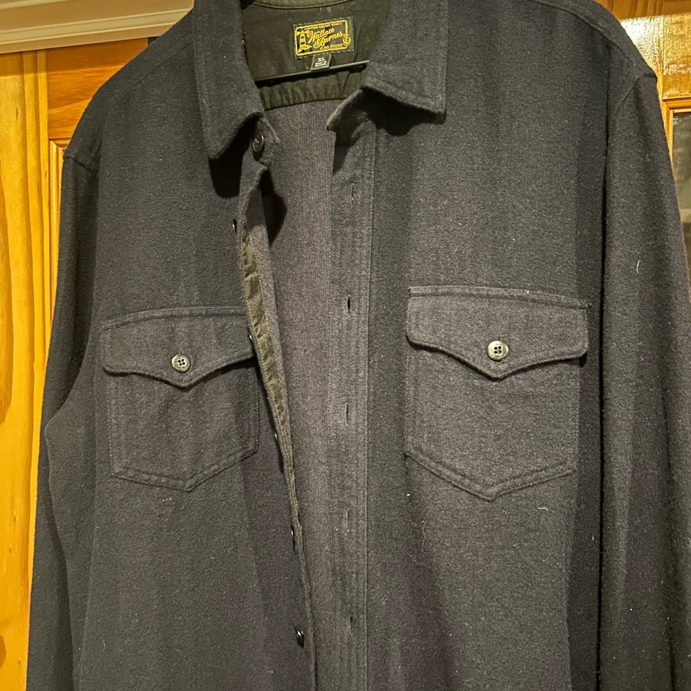 Men's Wallace & Barnes wool-cotton naval CPO shirt